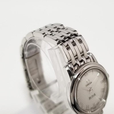 OMEGA DE VILLE PRESTIGE 4570.71 QUARTZ WOMEN'S WATCH 22MM SILVER ROMAN DIAL