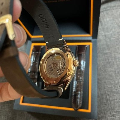 MIDO MULTIFORT M040.407.36.060.00 AUTOMATIC BLACK DIAL ROSE GOLD MEN WATCH BOX