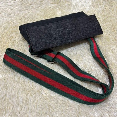 GUCCI GG CANVAS SHERRY LINE BLACK CROSSBODY BAG AUTHENTIC NEAR MINT