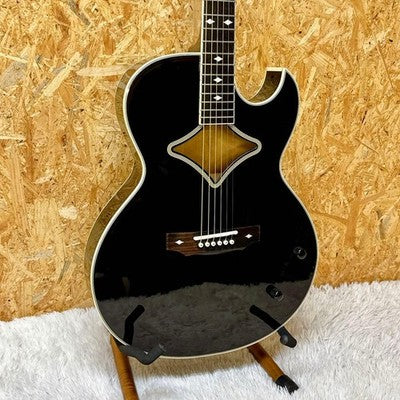 B.C. RICH ACOUSTIC ELECTRIC GUITAR RARE MODEL BLACK METAL ROCK STYLE