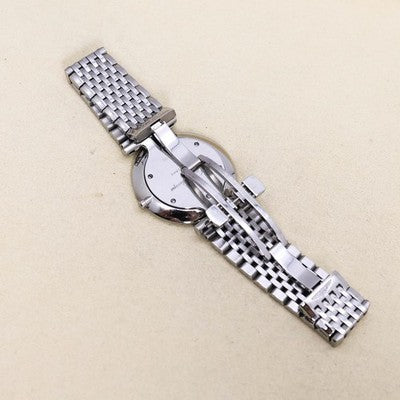 LONGINES LA GRANDE CLASSIQUE 3179 QUARTZ 12 DIAMONDS BLACK DIAL STAINLESS WATCH