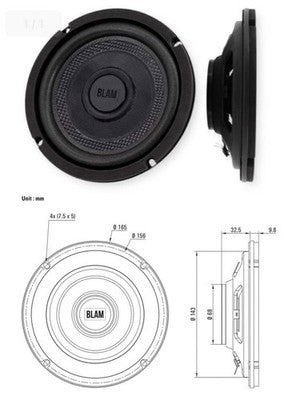 BLAM 165RWF 165MM EXTRA FLAT WOOFER SPEAKER ULTRA-THIN NEW JP