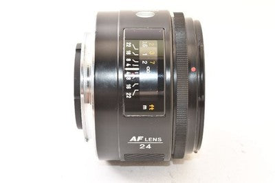 MINOLTA AF 24MM F2.8 LIGHTWEIGHT AND COMPACT WIDE-ANGLE PRIME LENS AS IS