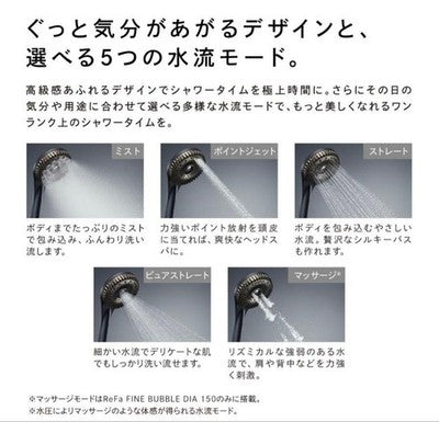 MTG REFA FINE BUBBLE DIA 150 WHITE SHOWER HEAD NEAR MINT AUTHENTIC JAPAN