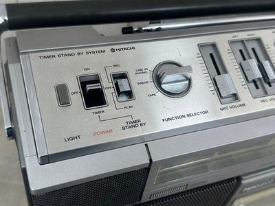 HITACHI TRK-8800 DISCO BOOMBOX RADIO CASSETTE PLAYER SERVICED SHOWA RETRO RARE