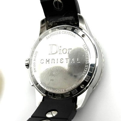 CHRISTIAN DIOR CHRISTAL CD114317 CHRONOGRAPH DATE QUARTZ 38MM BLACK DIAL WATCH