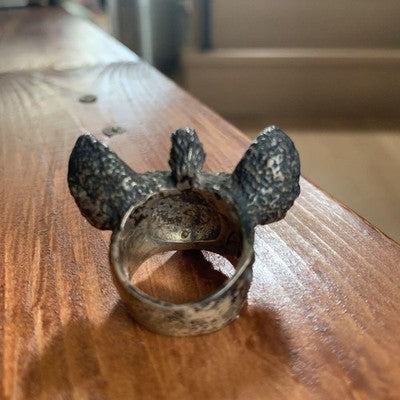 CRAZY PIG GREMLIN RING SILVER 925 VINTAGE DISCONTINUED SIZE JP 18-19 /W BOX
