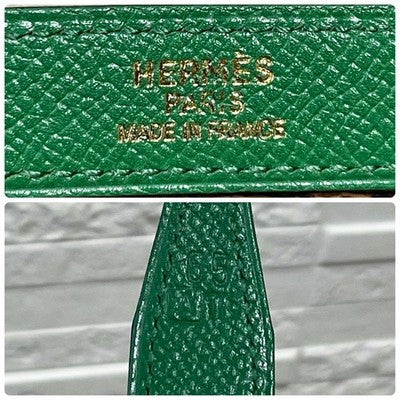 HERMES MINI CONSTANCE H-BUCKLE LEATHER BELT YELLOW GREEN 62-67CM WAIST
