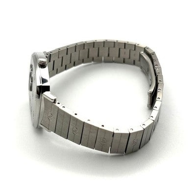 GUCCI GRIP 157.5 QUARTZ DATE GG LOGO SILVER DIAL BRACELET LADIES WATCH BOXED