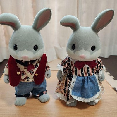 SYLVANIAN FAMILIES 15TH ANNIVERSARY HAPPY COTTON RABBIT SET FIGURE EPOCH JP