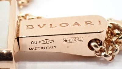 BVLGARI BVLGARI GELATI ICE BRACELET 18K ROSE GOLD DIAMOND SHELL 17.5CM