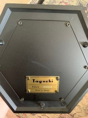 RARE TAGUCHI VOICE ACTIVE SPEAKER DISCONTINUED WITH ORIGINAL WOOD CASE JP HIFI01