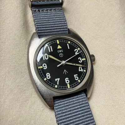 CWC W10 BRITISH MILITARY WATCH 1979 BROAD ARROW TRITIUM T DIAL WORKING VINTAGE