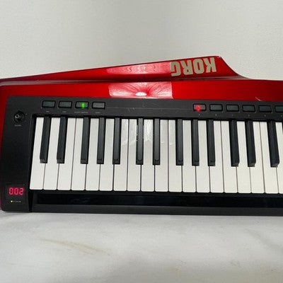 KORG RK-100S RED SHOULDER KEYBOARD SYNTHESIZER WITH ADAPTER