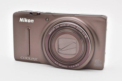 NIKON COOLPIX S9500 BROWN 18.1MP 22X DIGITAL CAMERA
