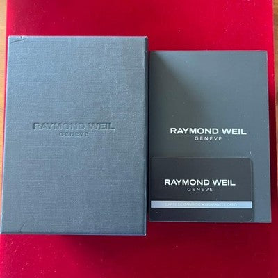 RAYMOND WEIL 2227 AUTOMATIC OPEN HEART WATCH MOP DIAL BOX PAPERS SWISS.
