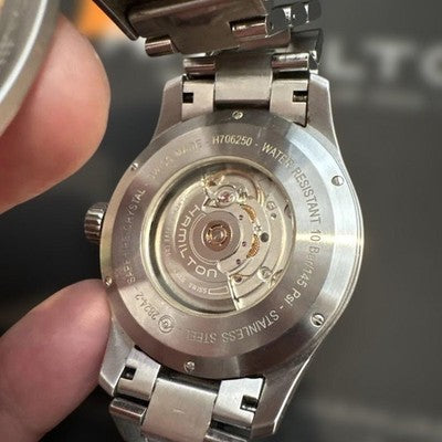 HAMILTON KHAKI FIELD AUTO H706250 BLACK DIAL AUTOMATIC MEN'S WATCH 44MM