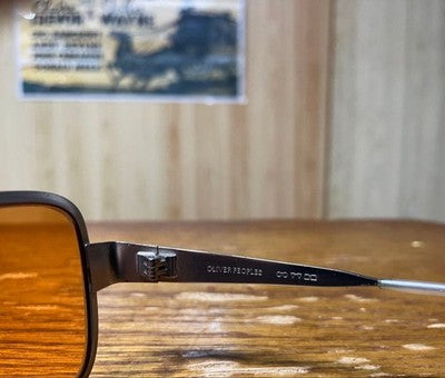 OLIVER PEOPLES OP-523 FIGHT CLUB BRAD PITT SUNGLASSES ORANGE VINTAGE W/CASE