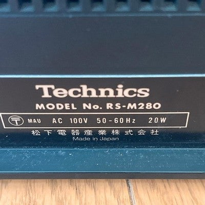 TECHNICS RS-M280 STEREO CASSETTE DECK VINTAGE RARE MODEL JAPAN AS IS