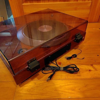 DENON DP-3000 TURNTABLE DK-100 CABINET TONEARM SET SERVICED VINTAGE