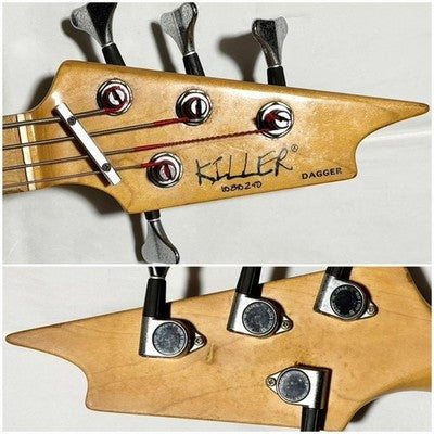 KILLER DAGGER BASS MODIFIED SCALLOPED FRETBOARD ELECTRIC BASS WITH CASE AS IS
