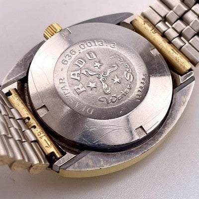 RADO DIASTAR 636.0013.3 AUTOMATIC GOLD CASE BROWN DIAL DIAMOND INDEX 35MM WATCH
