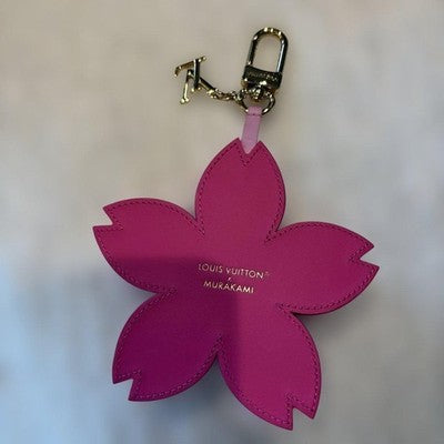 LOUIS VUITTON X TAKASHI MURAKAMI CHERRY BLOSSOM LV CHARM KEYCHAIN RARE