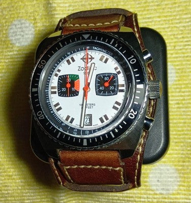 ZODIAC SEADRAGON ZO2217 CHRONOGRAPH NEW MOVEMENT NATO STRAP SWISS WATCH