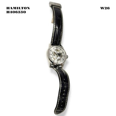 HAMILTON AMERICAN CLASSIC RAILROAD H406550 AUTOMATIC SKELETON DIAL WATCH