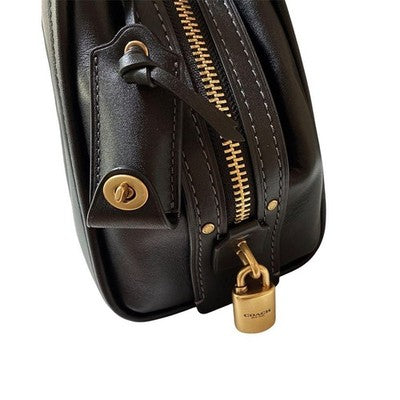 COACH ROGUE BAG 31 BLACK LEATHER 2WAY SHOULDER HANDBAG WITH STRAPS BOX AUTHENTIC