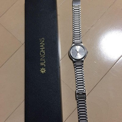 JUNGHANS COUTURE MEN'S WRISTWATCH ROUND FACE ALL STAINLESS STEEL VINTAGE AS IS