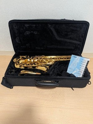YAMAHA YAS-480 ALTO SAXOPHONE GOLD LACQUER W/CASE SERVICED EXCELLENT JAPAN
