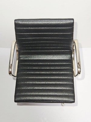 VITRA EAMES ALUMINUM CHAIR MINIATURE 1/6 CHARLES RAY RARE MUSEUM BLACK VTG BOX