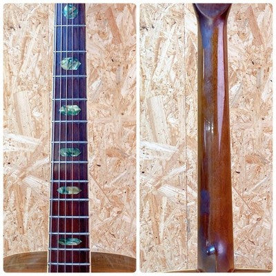 MORRIS W-40 ACOUSTIC GUITAR VINTAGE JAPAN 3P BACK VERTICAL LOGO