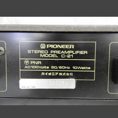 PIONEER C-21 STEREO PREAMPLIFIER VINTAGE HI-FI CONTROL AMPLIFIER 100V TESTED