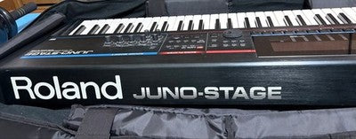 ROLAND JUNO-STAGE 76 KEY SYNTHESIZER KEYBOARD W/ CASE PEDALS AC ADAPTER JP