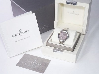 CENTURY FIRST CLASS 3P DIAMOND 684.7.U.75I.12.SC METALLIC BROWN GRAY WATCH USED