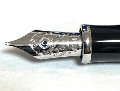Montblanc 2003 Jules Verne Writers Series Fountain Pen M Nib Blue w/ Box Rare