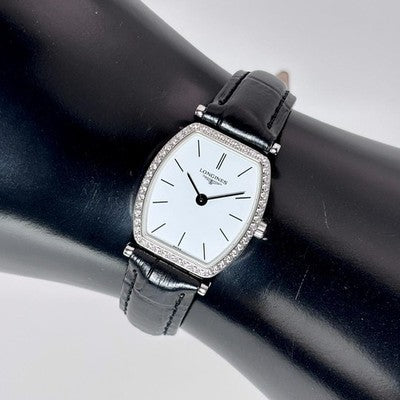 LONGINES LA GRANDE CLASSIQUE L4.288.0 DIAMOND BEZEL WHITE DIAL QUARTZ WOMEN'S