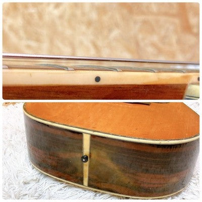 MORRIS W-40 ACOUSTIC GUITAR VINTAGE JAPAN 3P BACK VERTICAL LOGO