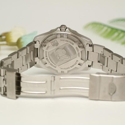 TAG HEUER AQUARACER WAB1111 QUARTZ SILVER DIAL 300M DATE STAINLESS STEEL WATCH