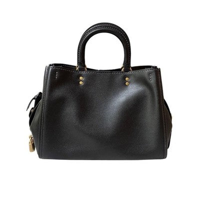 COACH ROGUE BAG 31 BLACK LEATHER 2WAY SHOULDER HANDBAG WITH STRAPS BOX AUTHENTIC