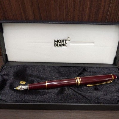 Montblanc Fountain Pen Bordeaux 14K Gold Trim Resin Used From Japan