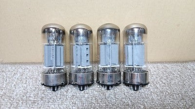 LUXMAN 8045G VACUUM TUBES SET OF 4 QUAD TESTED WORKING NO. 10605 JAPAN