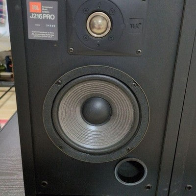 JBL J216PRO TESTED 2-WAY BASS REFLEX BOOKSHELF SPEAKERS BLACK WORKING PAIR