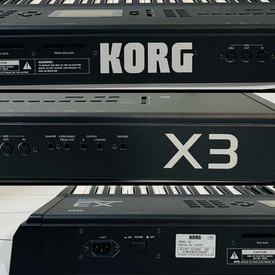 KORG X3 MUSIC WORKSTATION SYNTHESIZER W/ CASE MANUAL DISK TESTED FROM JAPAN