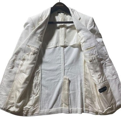 TOM FORD CREAM CORDUROY 2B TAILORED JACKET MEN SIZE 48 MADE IN ITALY