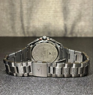 CASIO OCEANUS OCW-S4000-1AJF SOLAR TITANIUM BLACK DIAL TESTED JAPAN USED F/S