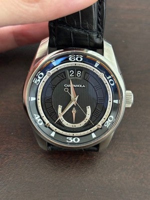 CITIZEN CAMPANOLA NZ0000-07E AUTOMATIC MEN'S WATCH DATE BLACK DIAL RUNNING JAPAN