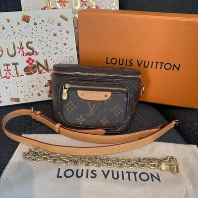 LOUIS VUITTON MONOGRAM M82335 MINI BUMBAG SHOULDER BAG   W/BOX